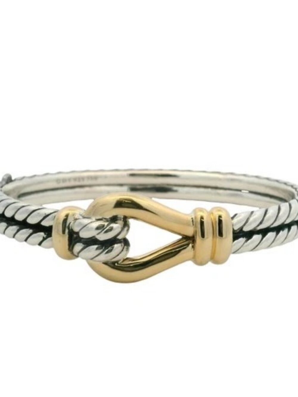 David Yurman Retired 925 Sterling 18kt Yellow Gold Thoroughbred Bracelet 6.5"